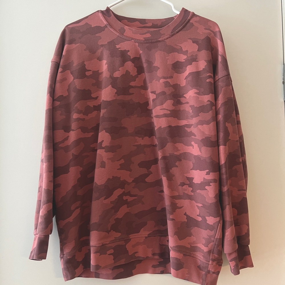 Lulu lemon pink camp crew neck sweatshirt